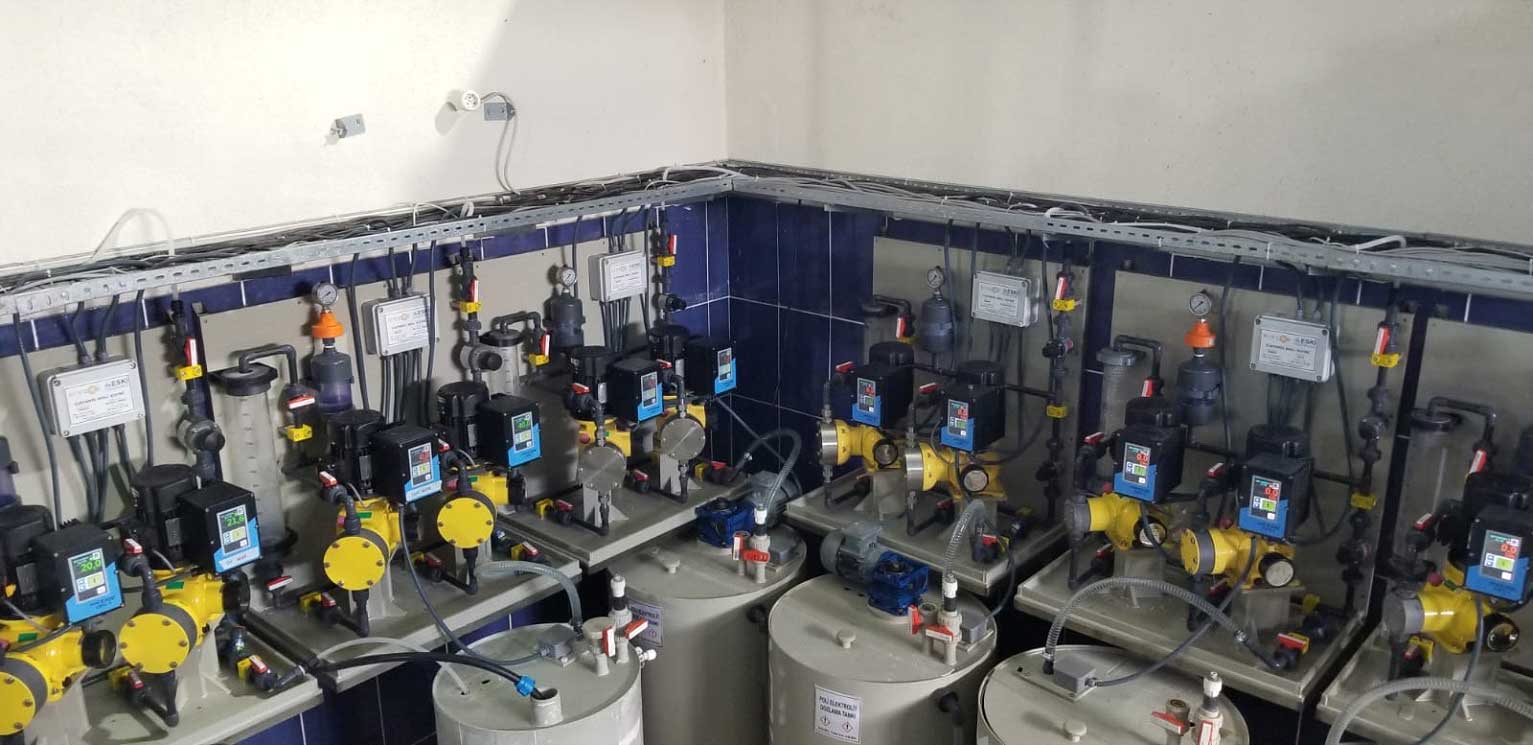 yeni ime suyu artma tesisinde prodoz dozaj pompalar