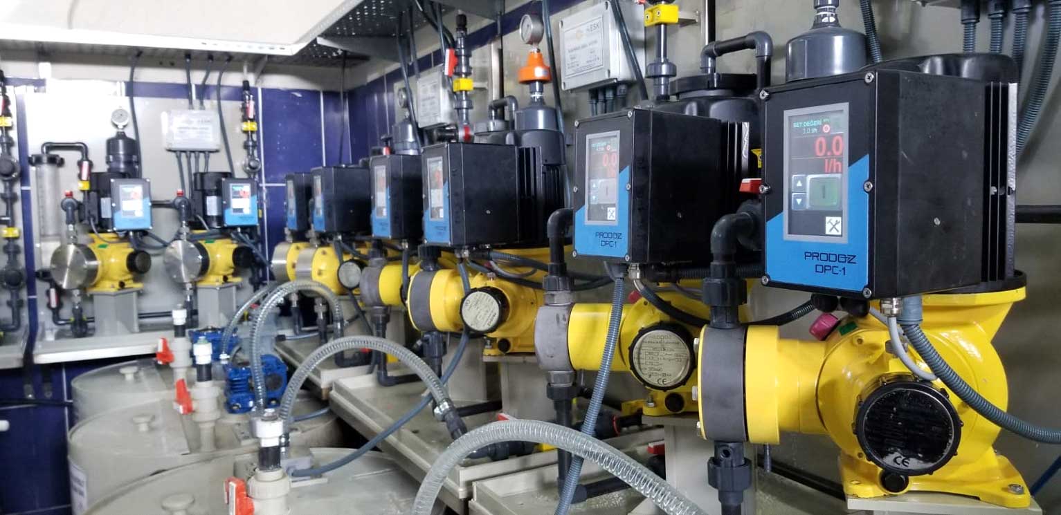 yeni ime suyu artma tesisinde prodoz dozaj pompalar